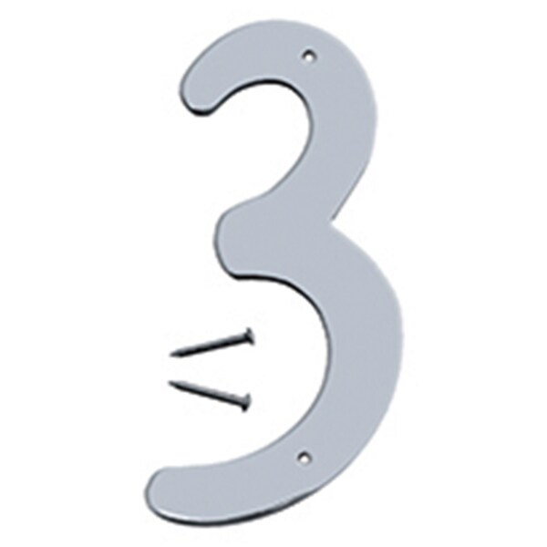 Hy-Ko 4 In Satin Nickel Finish Number 3, 10PK A31203 - main